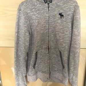 Abercrombie Kids Grey Zip-Up Hoodie Size 15-16